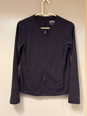 Lands' End navy Zip Front sweater